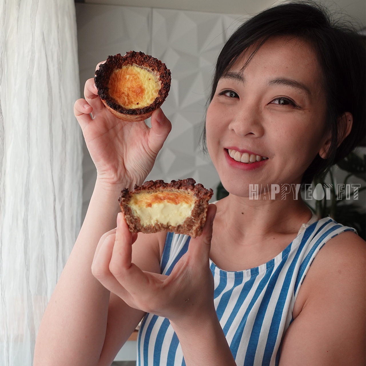 燕麥香蕉蛋塔內餡滑嫩又好吃。