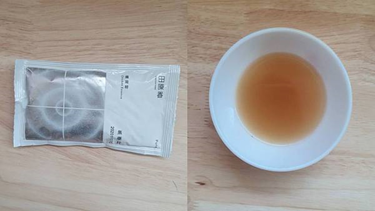 田原香應該是所有品牌中～最多口味的滴雞精了，不可以說有雞湯感⋯但也沒腥味，總結來說其實就是沒什麼味道。
